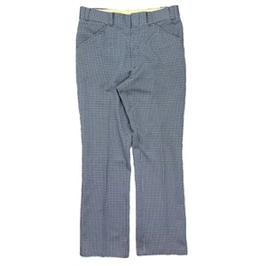 Vintage Haband Houndstooth Check Flare Pants Blue Perma-Pressed 70s Mens Size 34 - Bild 1 von 8