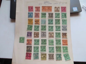 USA Precancels on sheet all shown - Picture 1 of 3