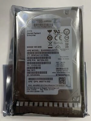 For HP 870759-B21 870795-001 Internal 900GB SAS 6G 10K SFF Hard Drive New - Image 1 of 3