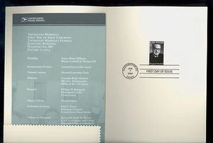 USA #3746 2003 37c Thurgood Marshall Black Heritage First Day Ceremony Program - Picture 1 of 2
