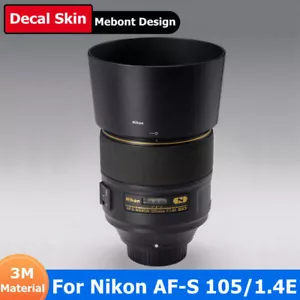 Para Nikon AF-S 105mm F1.4E ED Calcomanía Recubrimiento Lente Adhesivo Vinilo Envoltura Película Capa - Imagen 1 de 64