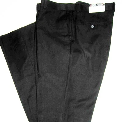 CALÇA INGLESA LAVANDERIA ® Preta - Auto Xadrez Ajuste Moderno - L46W40 Sem Bainha Nova Com Etiqueta - Imagem 1 de 3