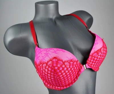 Victoria Secret New Very Sexy Push Up Red Bra Front Closure Racerback $64 32DD - Image 1 of 4