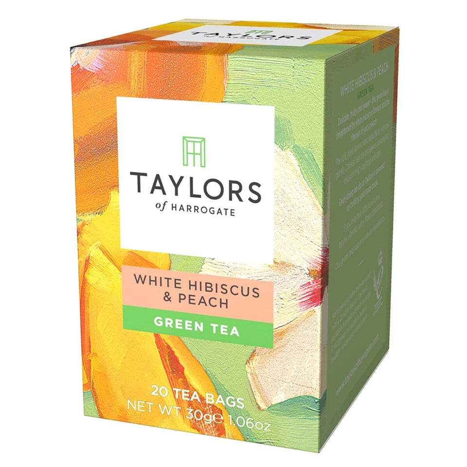Taylors of Harrogate Tea - White Hibiscus & Peach Green Tea - 20 count - Image 1 of 1