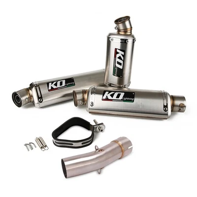 Tubo collegamento centrale marmitta scarico moto slip on per Suzuki SV650 2003-2015 - Immagine 1 di 4