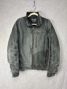 Kuhl Jacket Mens Distressed Canvas Zip Patina Dye Moto Mens Medium - Picture 1 of 13