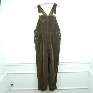 Vintage Large Overalls Brown Velvet 90s Goth Grunge Bibs Skater Whimsigoth Y2K - Picture 1 of 8