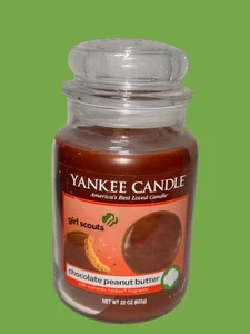 Yankee Candle Girl Scouts Chocolate Peanut Butter Fragrance Large 22 Oz Jar - Picture 1 of 5
