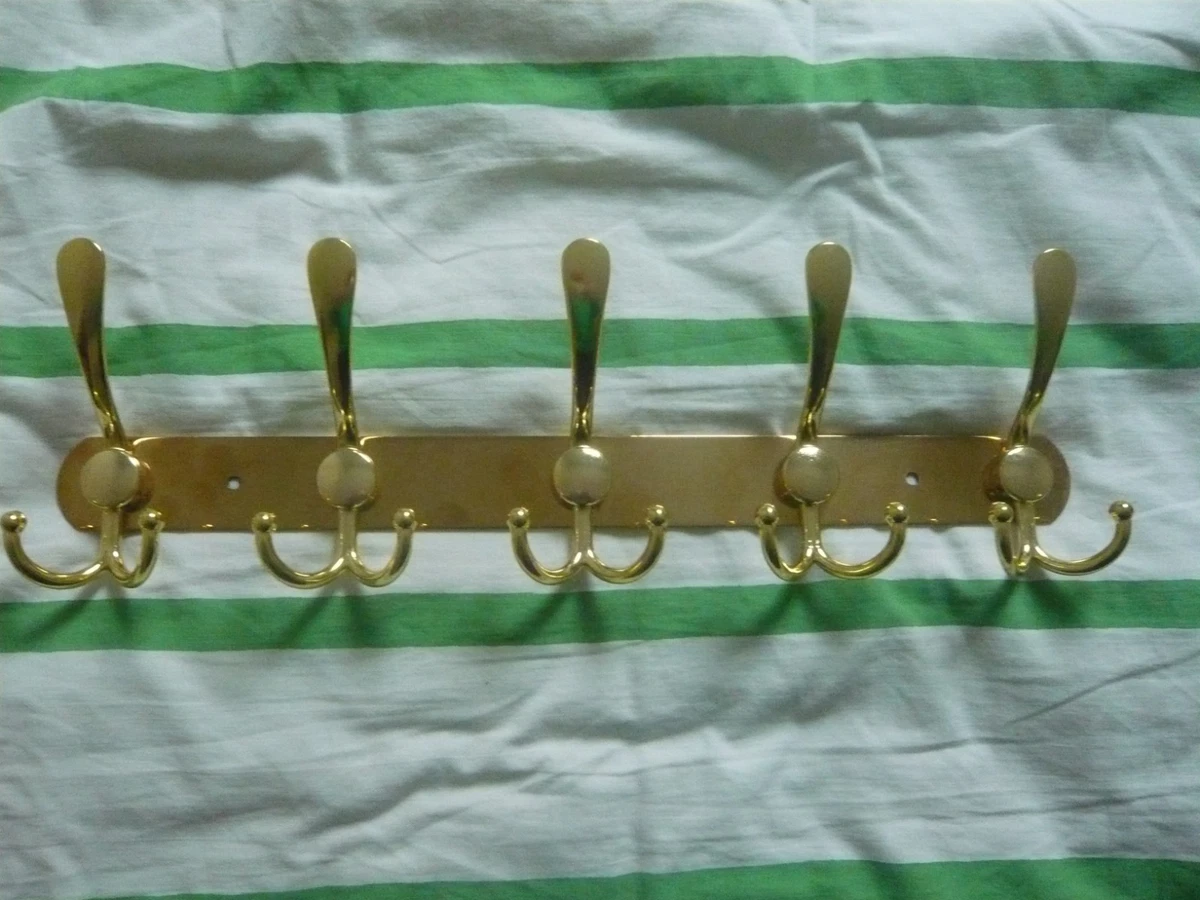 Wandgarderobe Mit 4 Haken – Schwarz-goldene Kleiderhaken, Ausziehbar Bis 70°, Für Flur, Bad, Küche