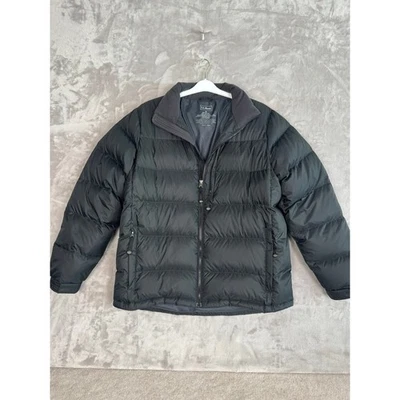 LL Bean Mens Puffer Jacket Down Fill Gray Full Zip Insulated Size M - Image 1 of 4