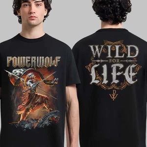 Powerwolf Wild For Life Two Sided Unisex T-Shirt - Picture 1 of 1