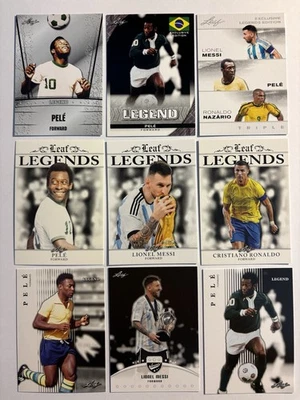 Pelé Brasil * Messi Argentina "Lanzamiento Especial" Lote (9) Tarjetas de Fútbol Foto 1 de 2