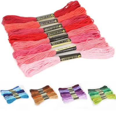 8 Pcs Multicolor Embroidered Thread for Cross Stitch Sewing Bags Pants Handcraft - Image 1 of 4