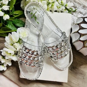 NEW Chained Clear Jelly Slides - Picture 1 of 12
