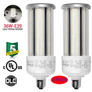 2-PACK LED Corn Light 36W Warehouse Workshop Lamp Fixture Bulb (150Watt Equival) - Picture 1 of 6