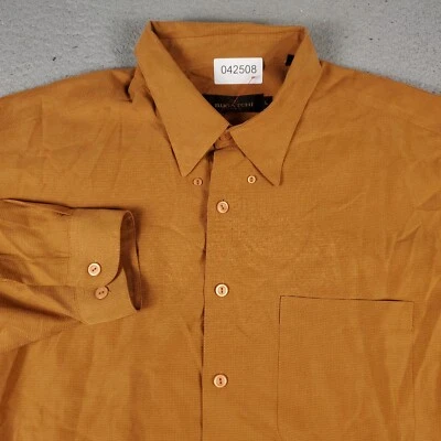 Bugatchi Uomo Shirt Mens Large Orange Casual Button Up Long Sleeve - Image 1 of 4
