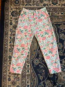 Jeans Lee Vintage Floral Rosa Azul Verde Talla 13 *Dobladillo* - Imagen 1 de 10
