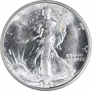 1944-S Walking Liberty Silver Half Dollar Choice BU Uncertified #112 - Picture 1 of 2