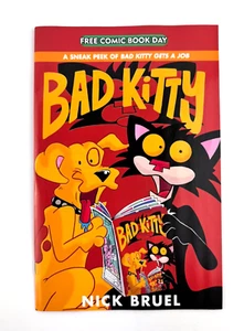 FCBD Bad Kitty Gets a Job Nick Bruel Free Comic Book Day 2025 Unstamped NM - Picture 1 of 5