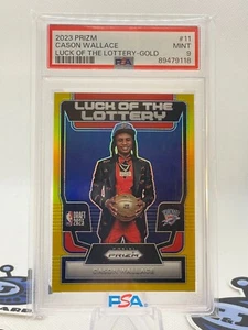 2023-24 Panini Prizm Cason Wallace Luck of the Lottery TRUE GOLD Rookie # 08/10 - Picture 1 of 3