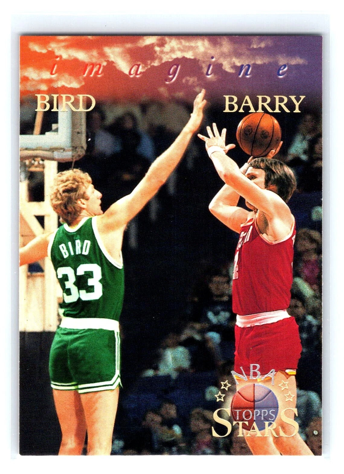 1996 Topps Stars Imagine Members Only #I-9 Larry Bird/ Rick Barry