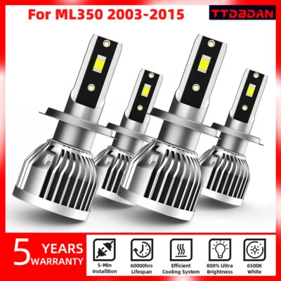 Kit de bombillas de faros LED H7 H7 haz alto bajo para Mercedes-Benz ML350 2003-2015 Foto 1 de 4