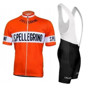 Retro 1976 San Pellegrino Radtrikot Trägerhose Set Radsport Trägerhose Tops - Bild 1 von 7