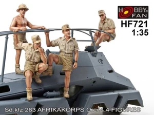 Hobby Fan 1/35 HF-721 WWII German Sd.Kfz.263 Africa Corps Crew - 4 Figures - Picture 1 of 1