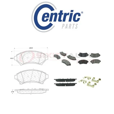 Centric Ceramic Disc Brake Pads w Shims for 1999-2005 Pontiac Montana 3.4L hj Foto 1 de 4