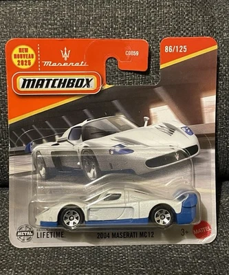 Miniatura Matchbox Maserati MC12 2004 1/64 1:64 Coche Nuevo En Caja 2025 - Imagen 1 de 4