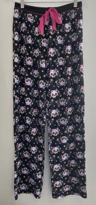 Rene Rofe Ropa de Dormir Para Mujer Colorido Floral Calavera Cintura Elástica PJ Pantalones Negros M Foto 1 de 4