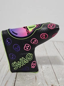 Swag Golf  Skull Blade Putter Cover  Neon Pink Purple Green January COTM - Picture 1 of 15