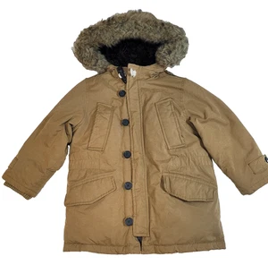 Cappotto abbronzante bambino Baby Gap taglia 4 anni isolato ed ecopelliccia ottimo - Foto 1 di 15