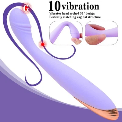 Consolador Punto G Vibrador Realista Juguete Sexual Varita Flexible Silicona Recargable Anal Foto 1 de 4