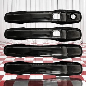 Juego de 4 cubiertas de manija de puerta negras brillantes con llave inteligente para Ford Explorer 2011-2019 - Imagen 1 de 3