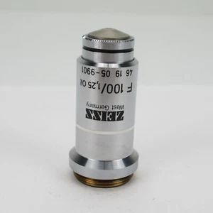 CARL ZEISS F100/1.25 OIL MICROSCOPE OBJECTIVE 100X - 46 19 05 - 9901 - Picture 1 of 5