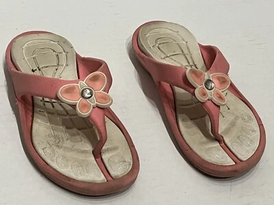 ✨ Chanclas para niñas talla M (11-12) EE. UU., mariposa, estilo tanga, rosa sin marca✨ Foto 1 de 4
