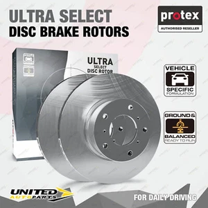 Pair Rear Protex Vented Disc Brake Rotors for Fiat Coupe 2.0i 20V Turbo 96 - 00 - Picture 1 of 2