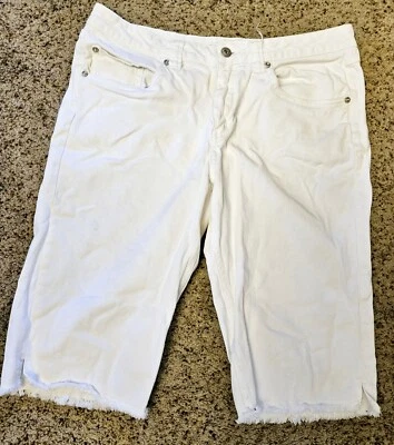 Pantalones Cortos Jeans Bermudas Limited Too Girls Talla 18 1/4 Corte Blanco IFF Foto 1 de 3