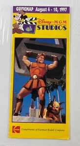 Guidemap Disney MGM Studios August 4-10 1997 Vintage 1990s Orlando Fl Brochure - Picture 1 of 4