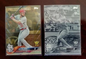 2018 Topps Black White Negative Gold Parallel /2018 Paul DeJong Rookie Cup SP - Picture 1 of 5