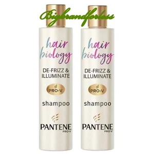 Pantene Hair Biology Shampoo De-frizz & Illuminate 250ml -2 Pack - Picture 1 of 2