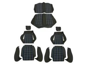 Seat Cover set for Volkswagen Golf 1 MK1 GTI Coupe Front and Rear Seat Blue Red - Picture 1 of 1