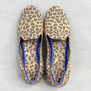 Rothys Shoe Womens 7.5 The Loafer Mocha Flat Spot Leopard Animal Print Round Toe