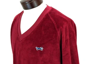 Vtg JC PENNEY Men's THE FOX VELOUR Pullover Sweater Burgundy V-Neck Size XL EUC* - Picture 1 of 9
