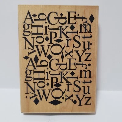 Резиновый штамп Hampton Art Alpha Collage буквы алфавита фон  - Изображение 1 из 4