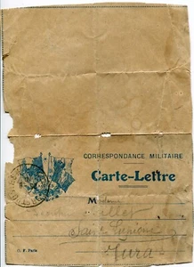 1918 France [WWI] Military Correspondence - Imagen 1 de 2