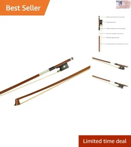 Arco per violino artigianale premium misura 1/4 - rana ebano di alta qualità - Brazilwood - Foto 1 di 10