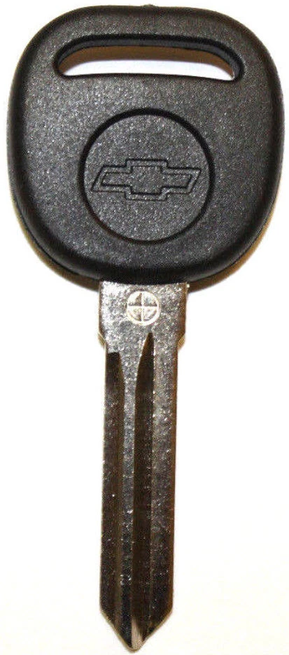 NOVA CHAVE DE IGNIÇÃO CHIP TRANSPONDER CADILLAC CHEVY SEM CORTES B111-PT COM LOGOTIPO CHEVY - Imagem 1 de 1