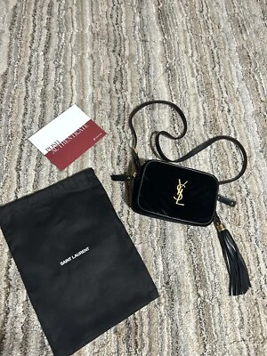 Bolso cinturón Saint Laurent en terciopelo/cuero de calidad Foto 1 de 4